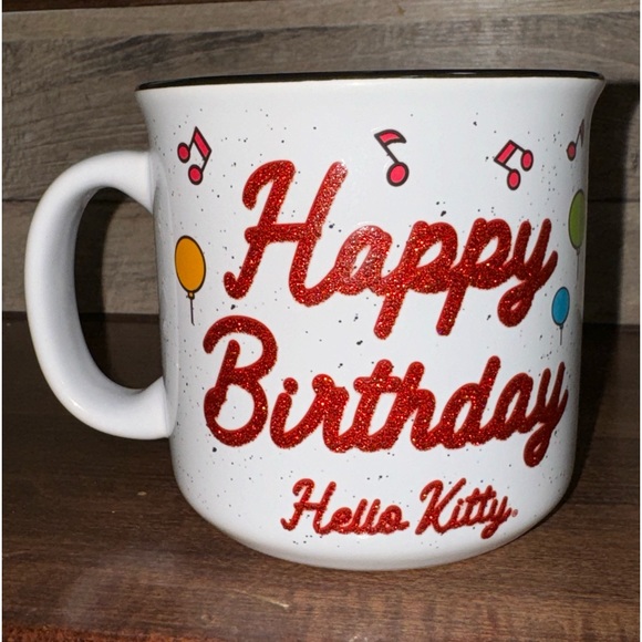 Hello Kitty Glitter HAPPY BIRTHDAY Mug - NEW - Picture 4 of 6